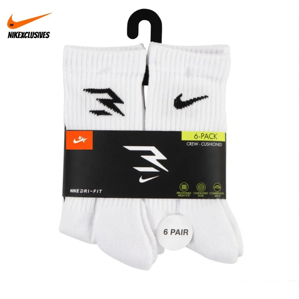 Nike DRI-FIT 3BRAND Performance Training Cushioned crew Socks 6 Pair Pack